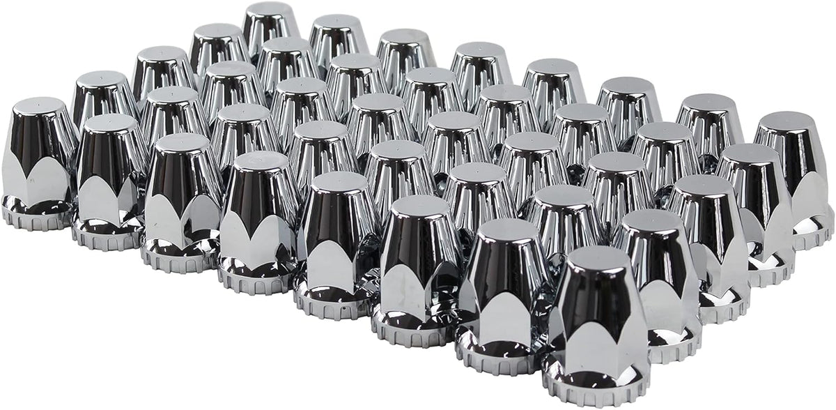 ABS Chrome Plastic 33mm Thread-on Lug Nut Covers Pack of 60 G504