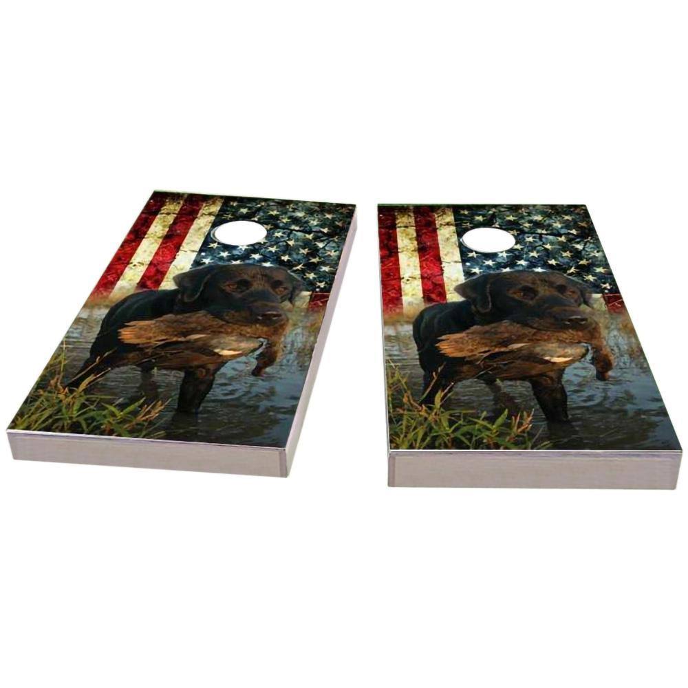 Solid Wood Cornhole Board Set J99994