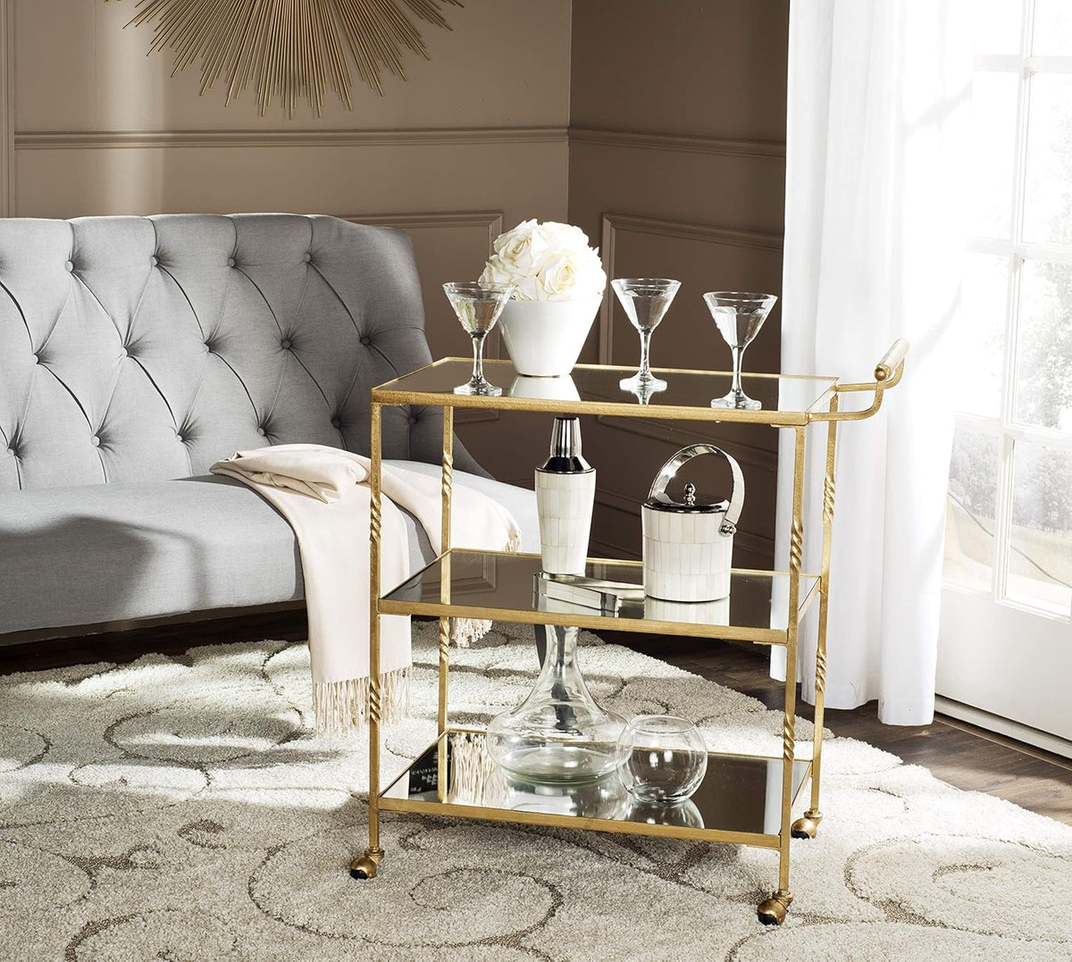 Silver Bar Cart S475