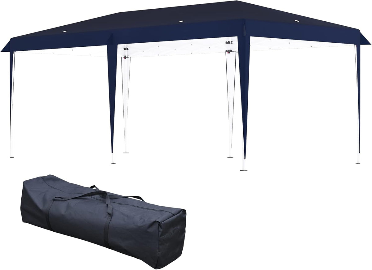 10' x 20' Heavy Duty Pop Up Canopy with Carry Bag, Blue L38666