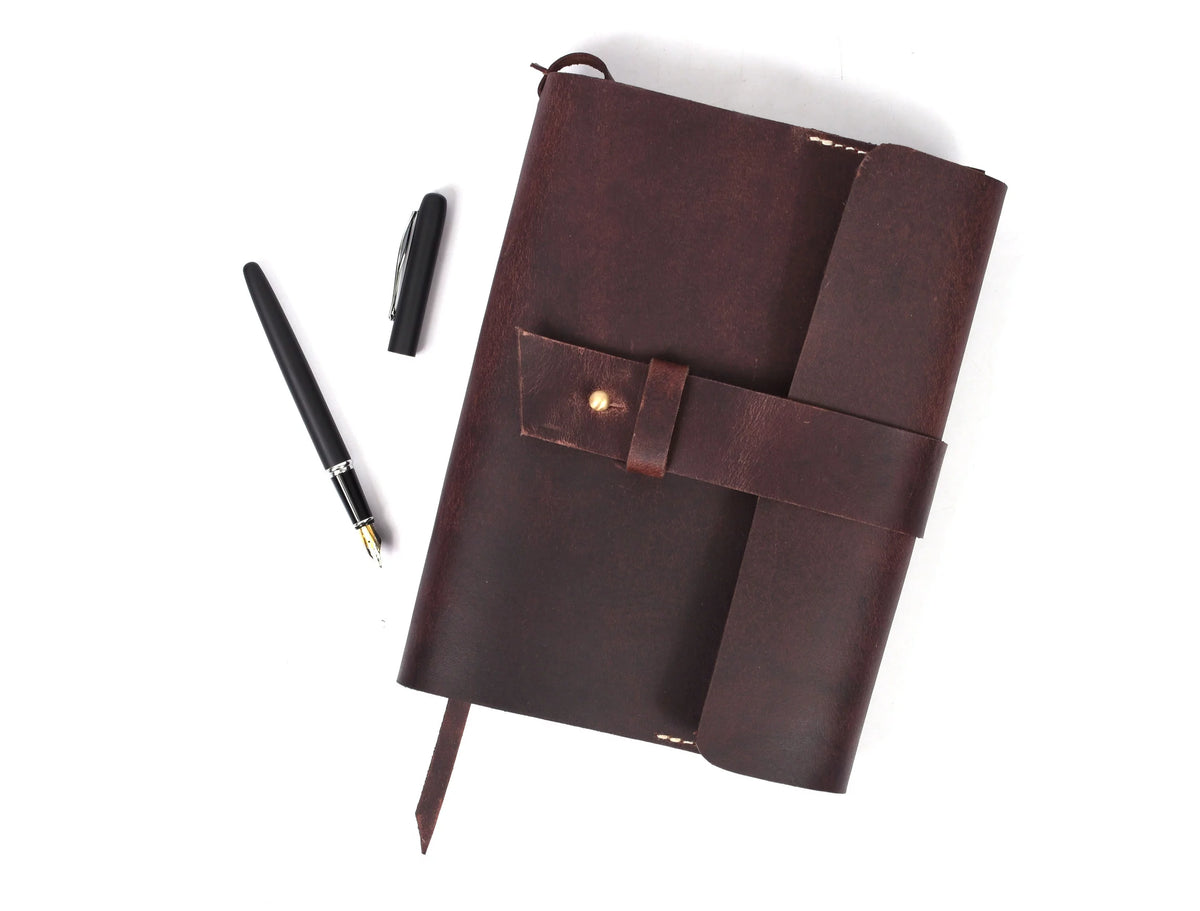 Leather Journal Refillable Writing Notebook 200 pages 7.5 X 5.5Inch M49930