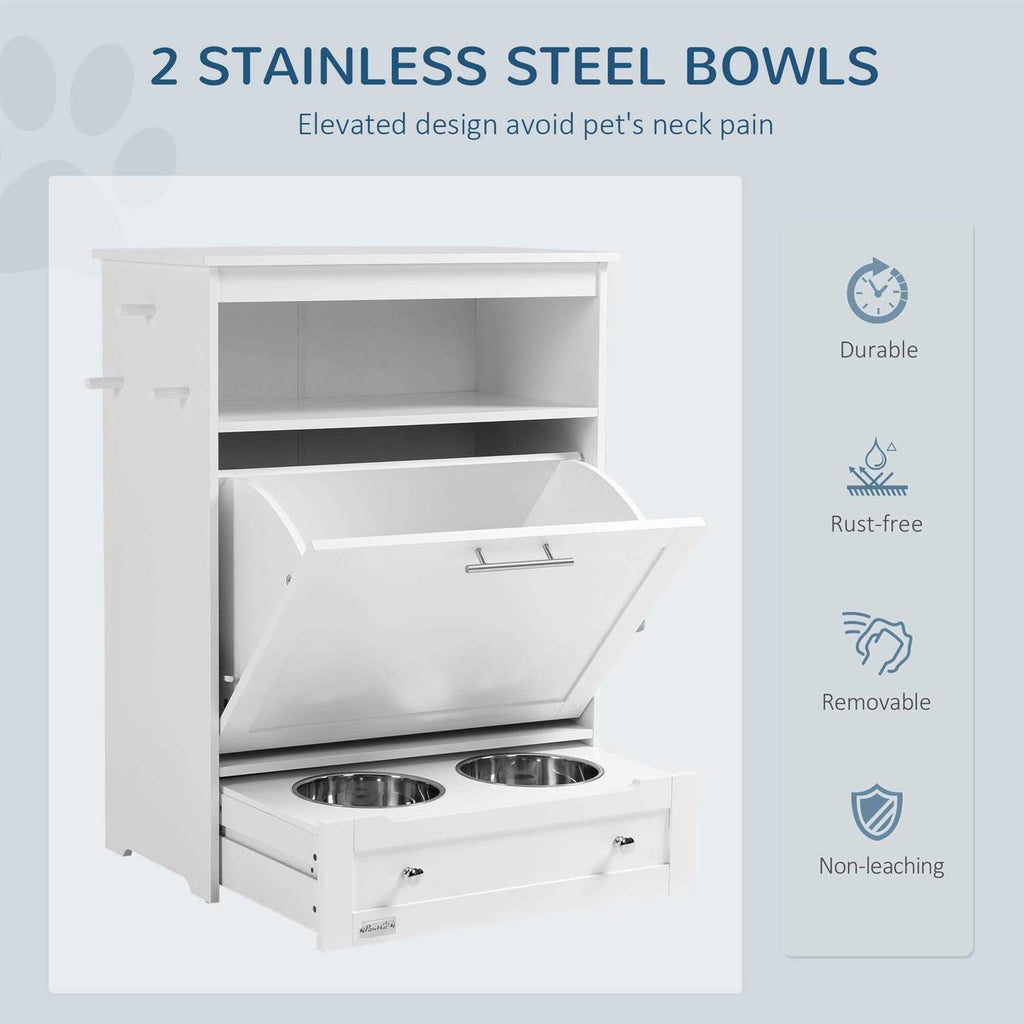 Raised Dog Bowl Storage Cabinet O45976
