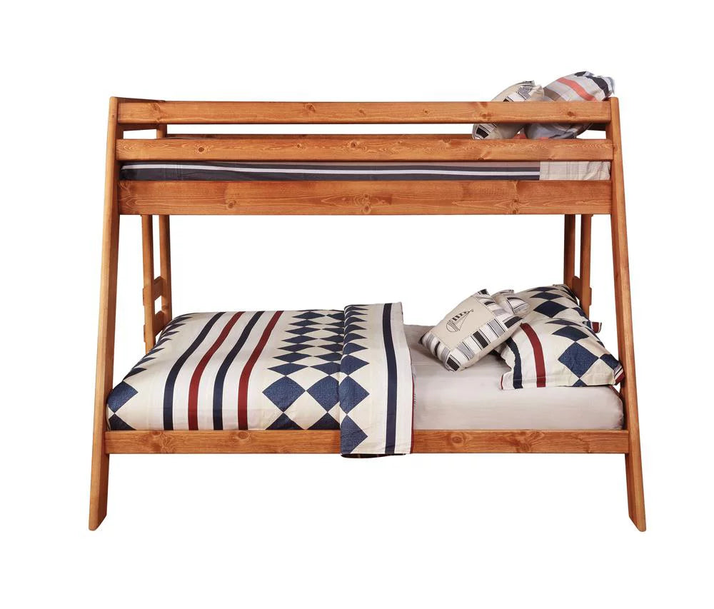 Twin over Full Bunk Bed with Built-in Ladder Y142515