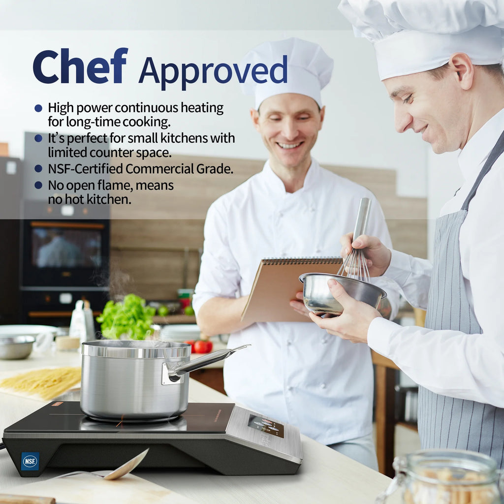 1800W Portable Commercial Induction Cooktop Stainless Steel T284554