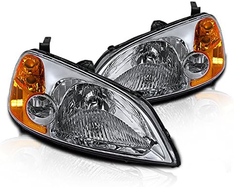 Clear Lens Chrome Housing Headlight for Honda Civic 01-03 A8997