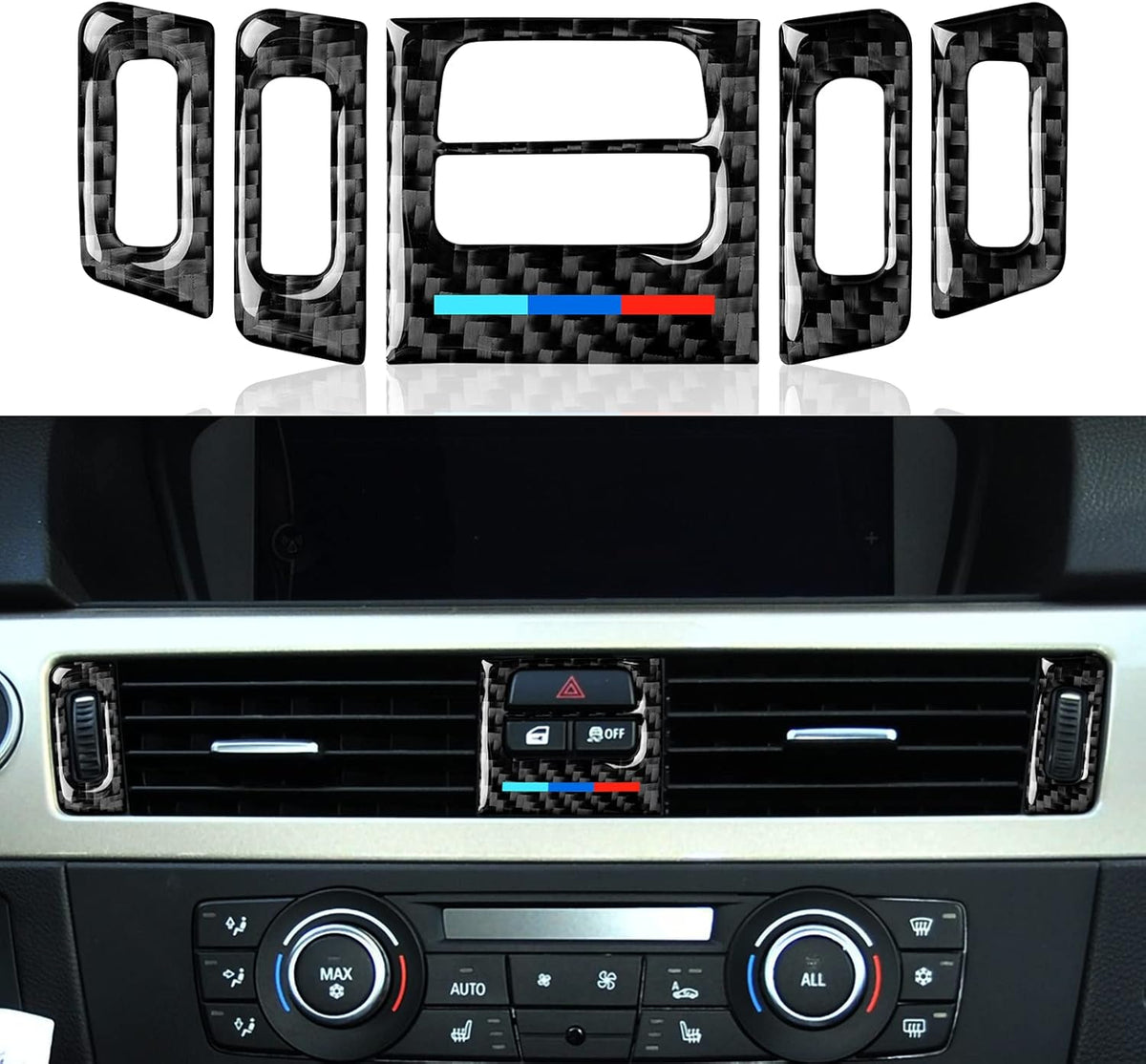 Carbon Fiber Gear Shift Panel Sticker Decal Trim Cover V882633
