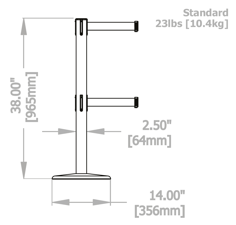Yellow Slimline Post W30748