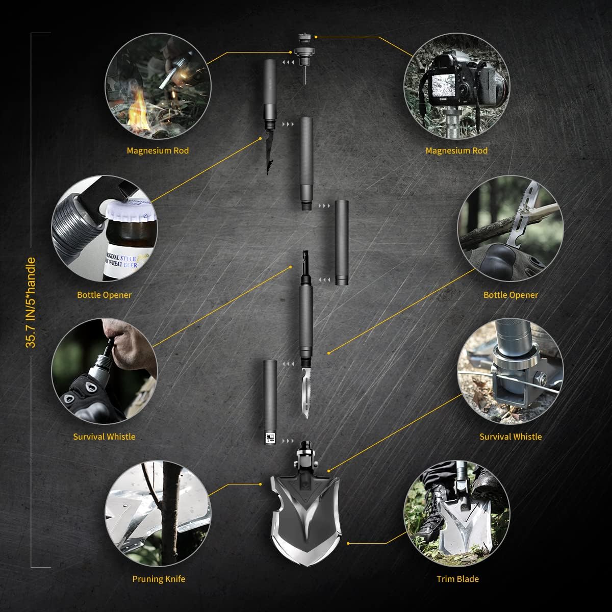 High Carbon Steel Military Folding Shovel N508121