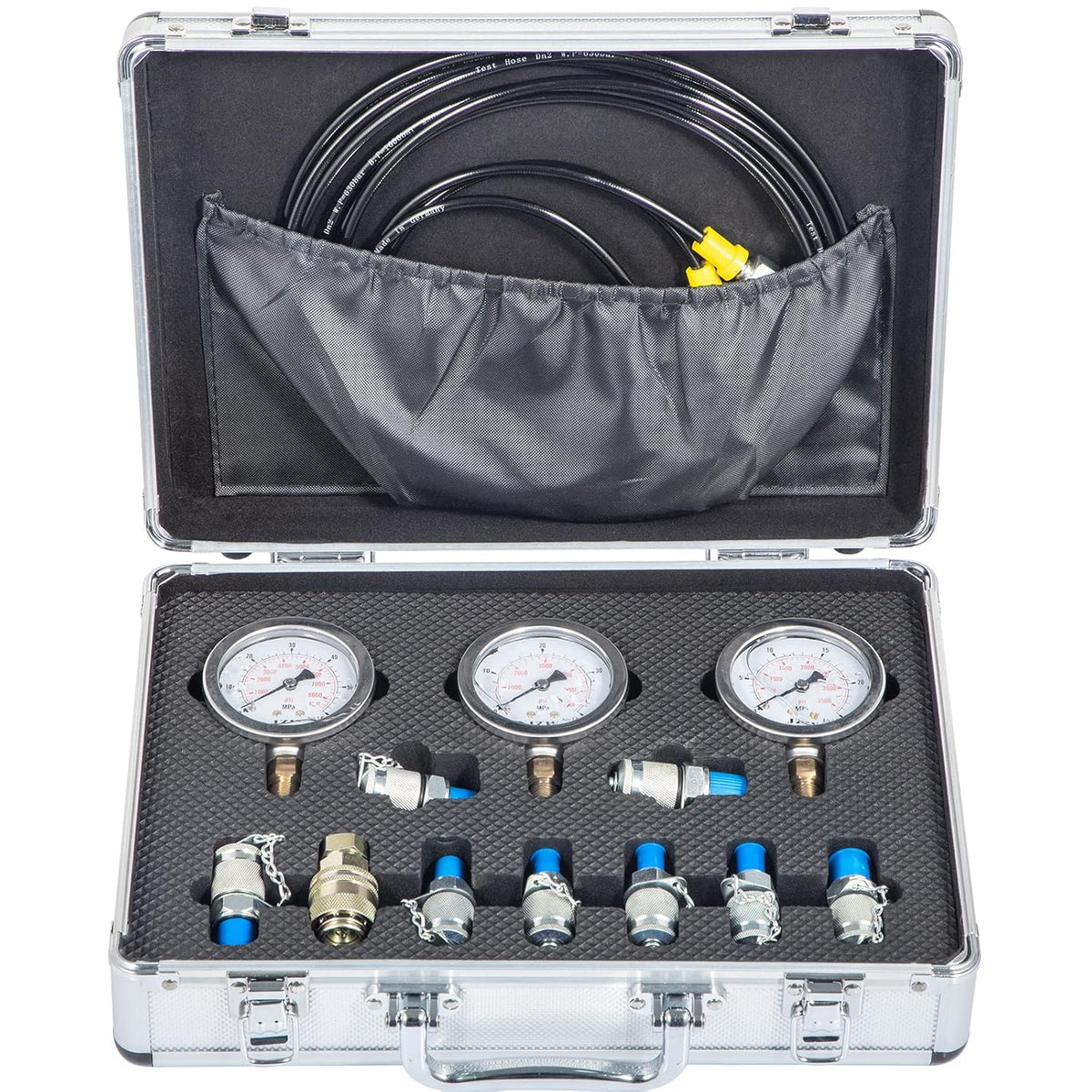 Hydraulic Pressure Test Kit 25/40/60Mpa 9 Couplings W9221