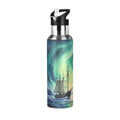 Stainless Steel Insulated Thermos Vacuum Flask Water Bottle with Straw Lid A75511