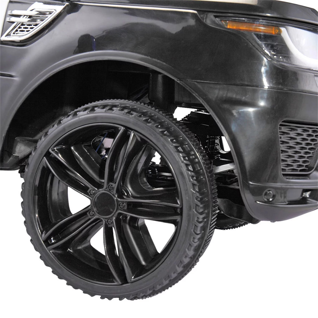12V Powered Ride On Police Car with Parental Remote Control, Black X1144