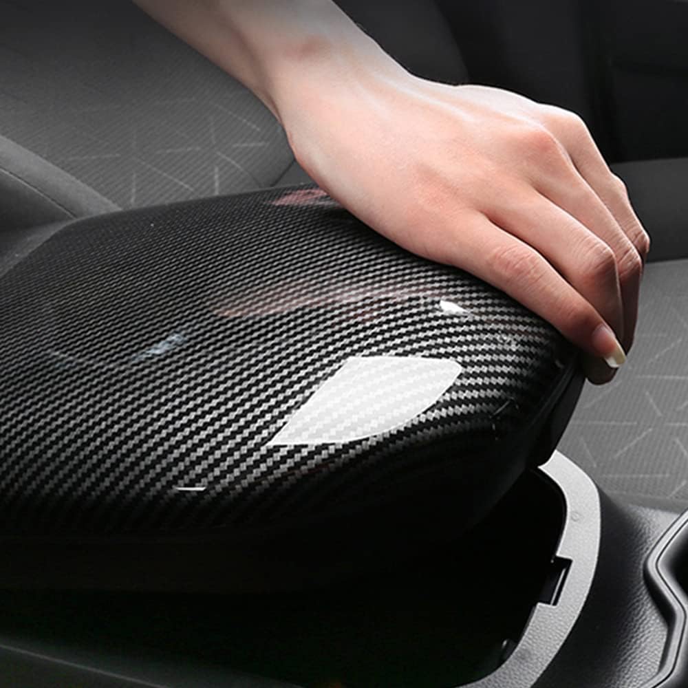 Carbon Fiber Color Car Interior Center Armrest Cover Console Box Panel Trim V673