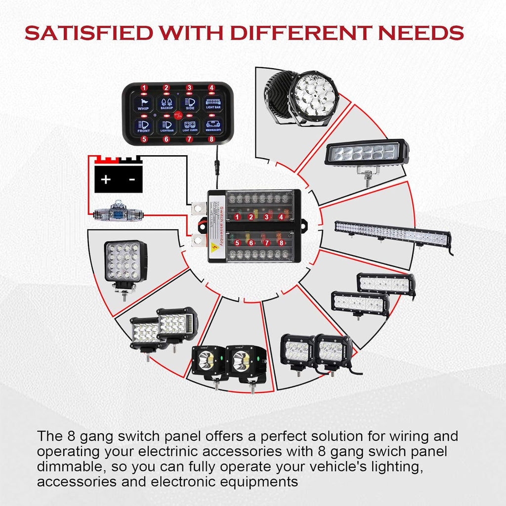 8 Gang Switch Panel with Touch Screen Q55461
