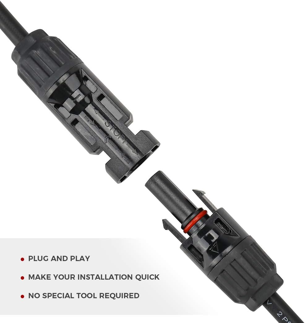 Solar Connectors Y Branch Parallel Adapter Cable Pack of 2 R86420