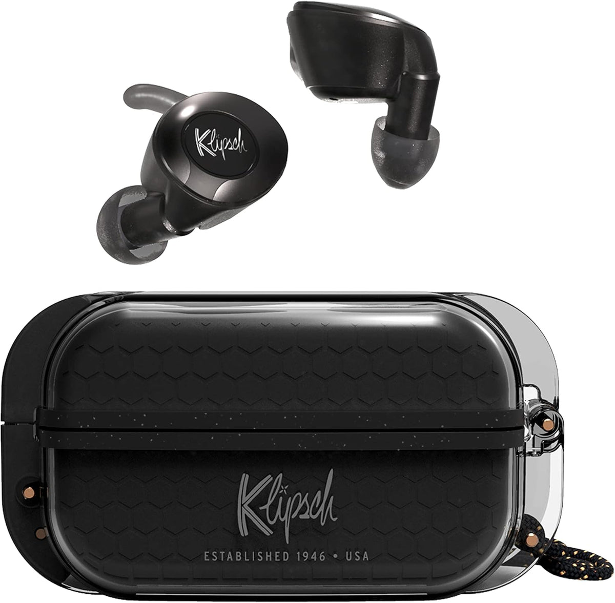 T5 II True Wireless Sport Earphones in Black with Dust/Waterproof Case & Earbuds U814