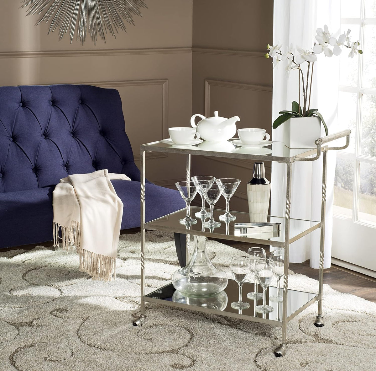 Silver Bar Cart S475