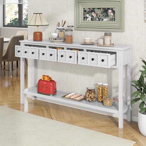 Sideboard Console Table with 2 Drawers and Bottom Shelf V6961