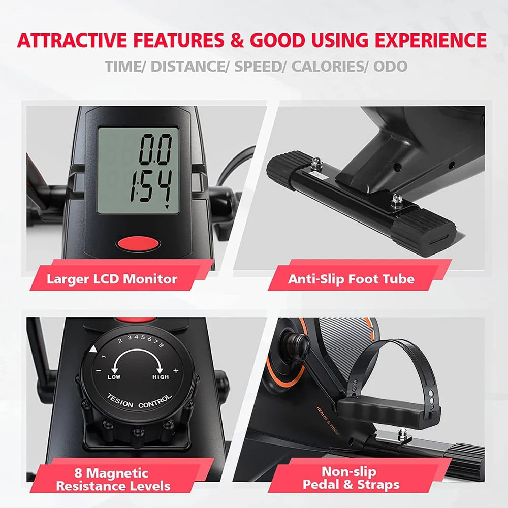 Magnetic Under Desk Bike Pedal Exerciser with LCD Display W380936