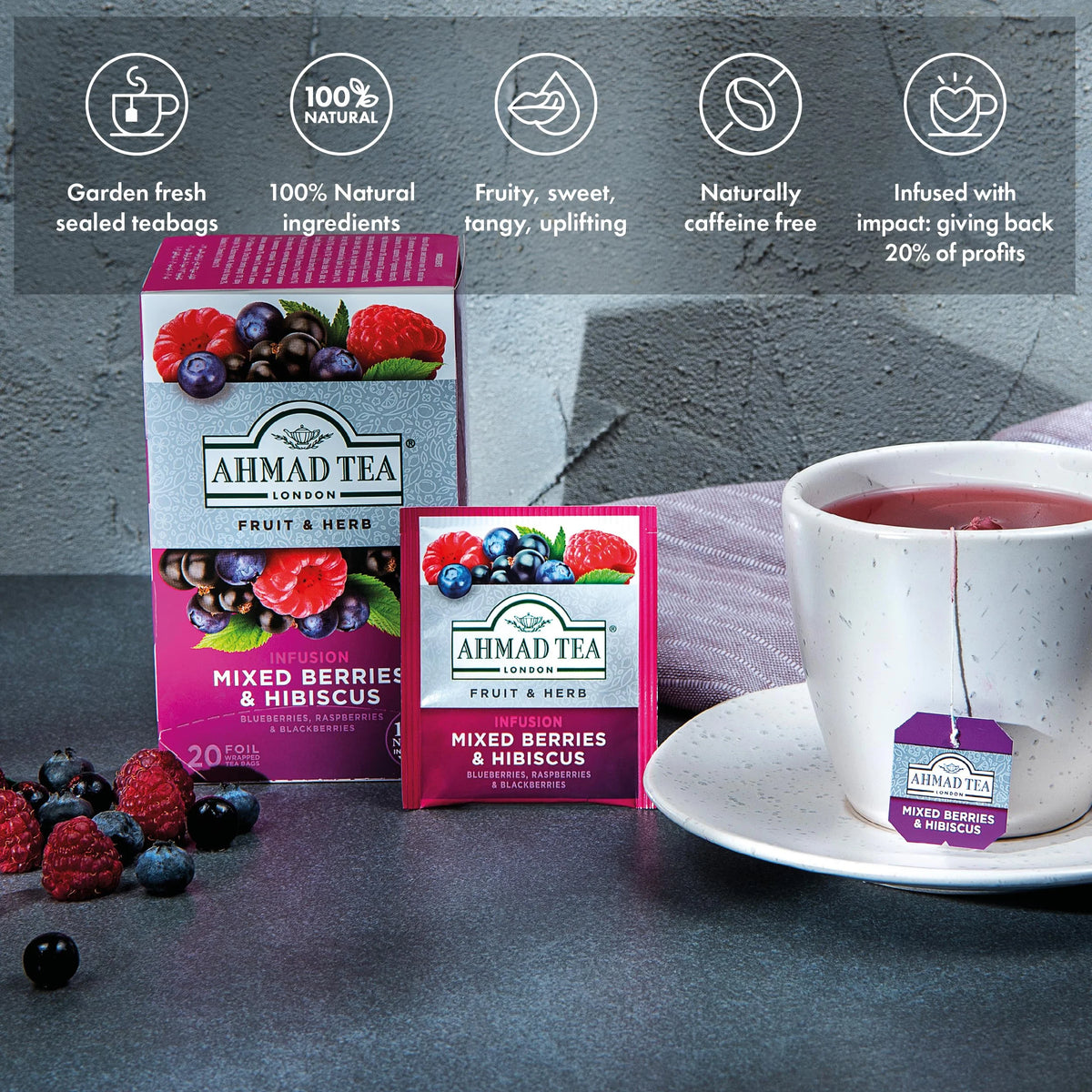 Mixed Berries & Hibiscus Tea 20 Count Pack Of 6 S5168