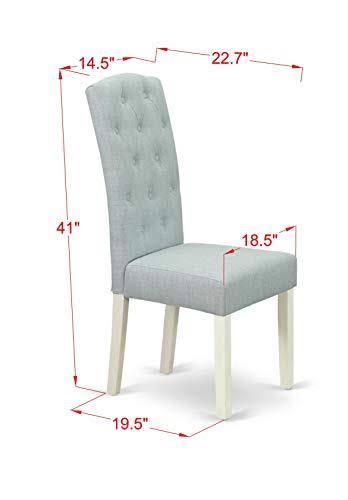 Set of 2 Linen Fabric Chairs with Mahogany Leg A491