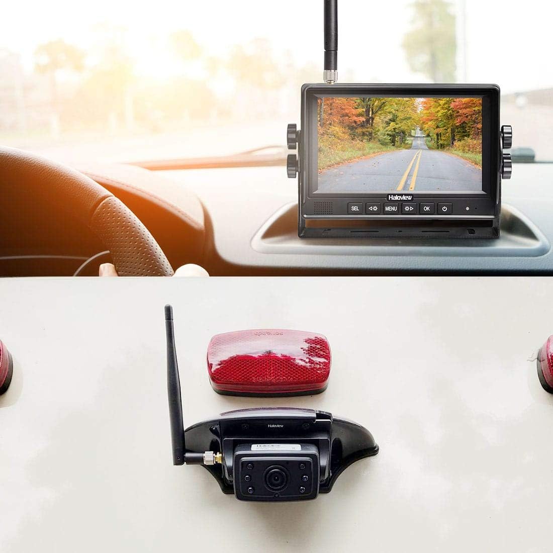 7'' 720P HD Wireless Rear View Camera System F5465