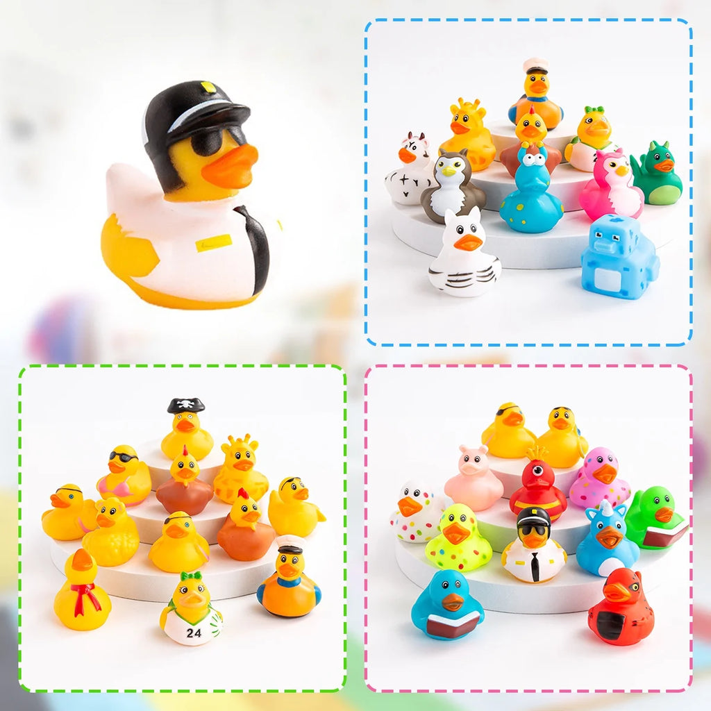 50 Pcs Assorted Rubber Duck Toy Bath Tub Pool Toys Y262281