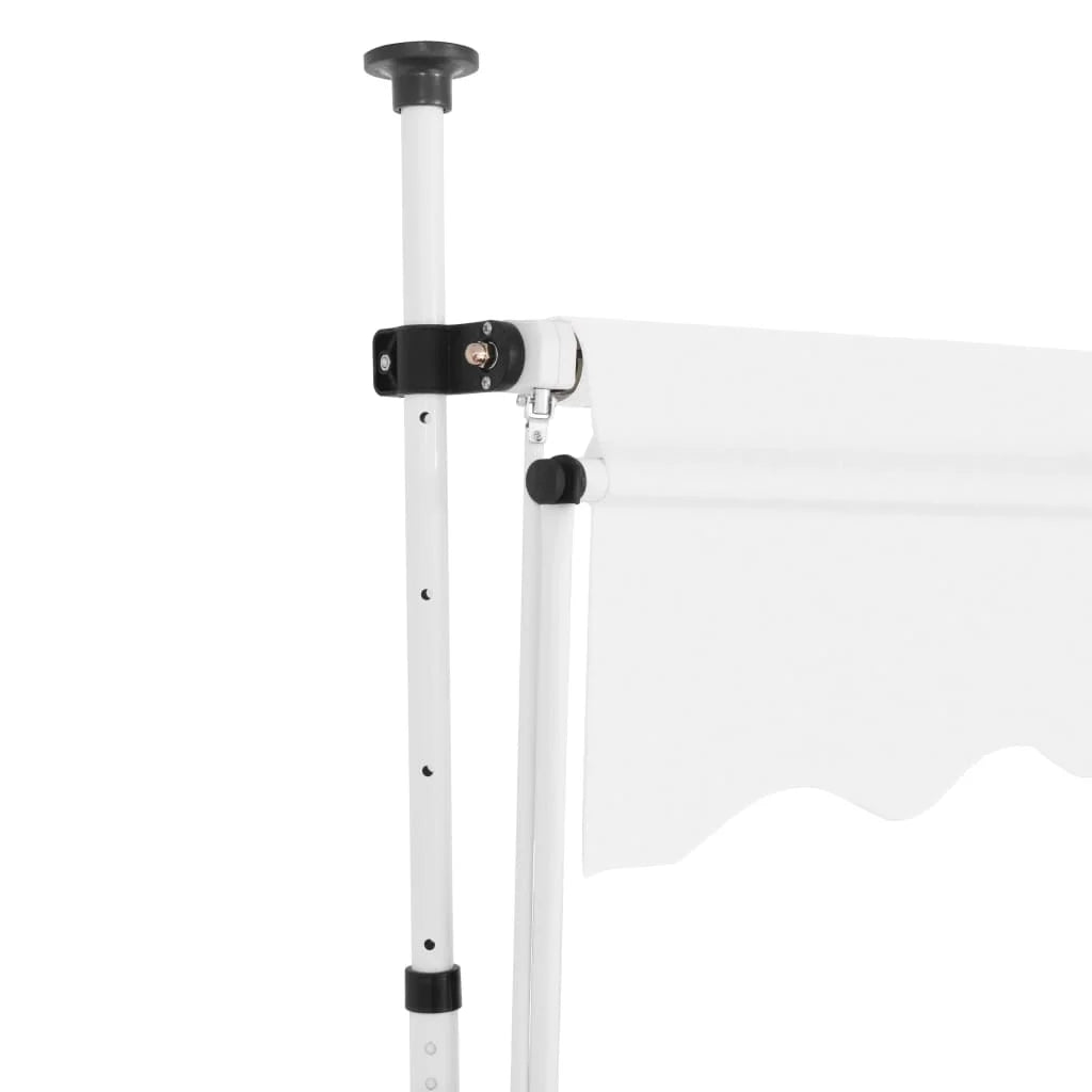 Cream White Retractable Window Awning Canopy with Crank Handle X656