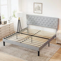 Queen Size Bed Frame Light Gray V696