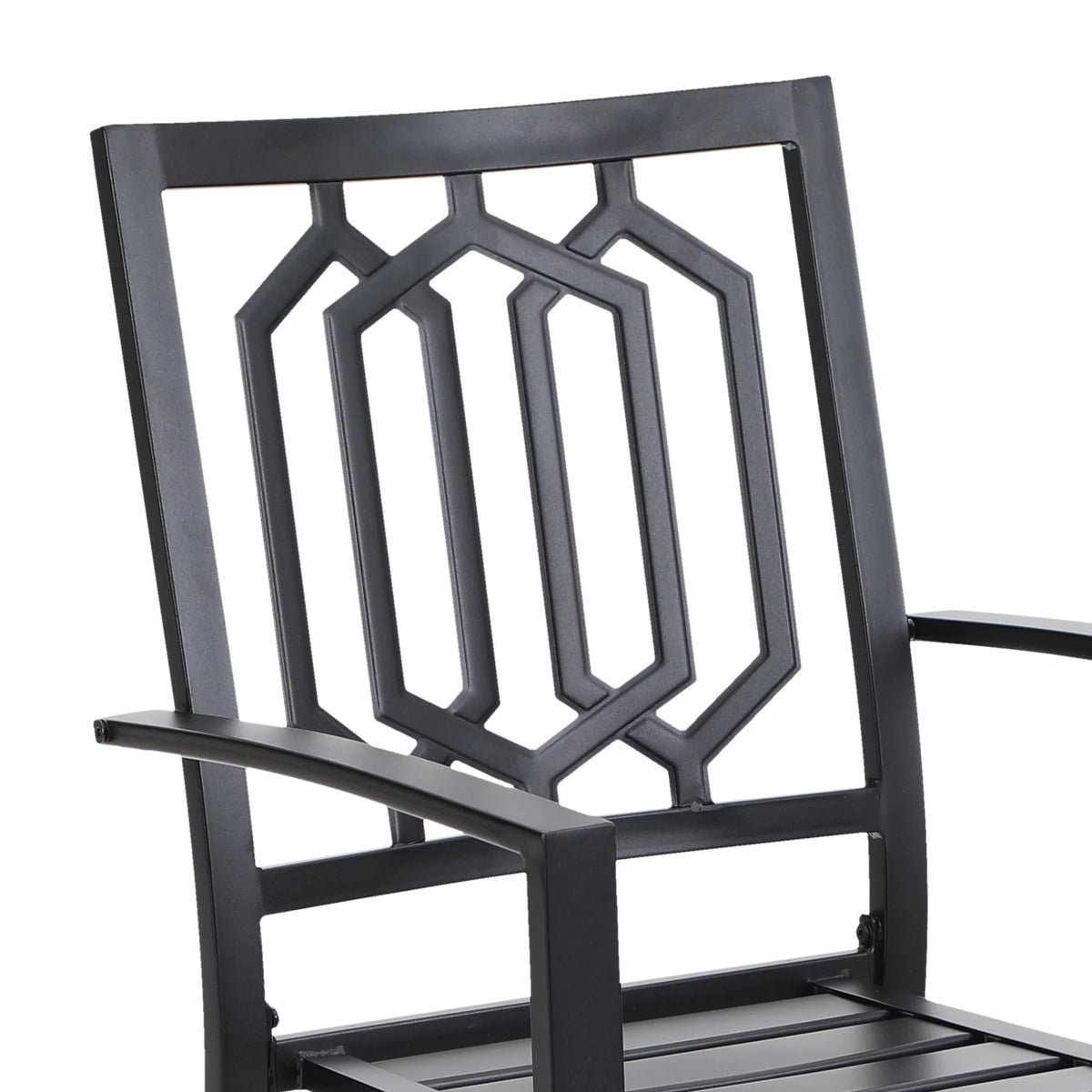 6-Piece Outdoor Patio Set with 10 FT Umbrella, 4 Stacking Chairs & Square Dining Table N5591