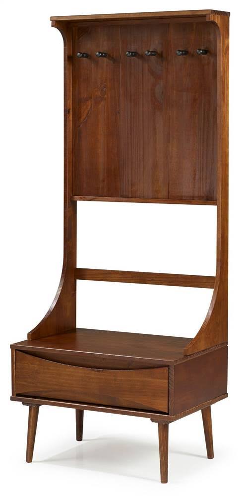 Solid Wood Hall Tree with Drawer R606