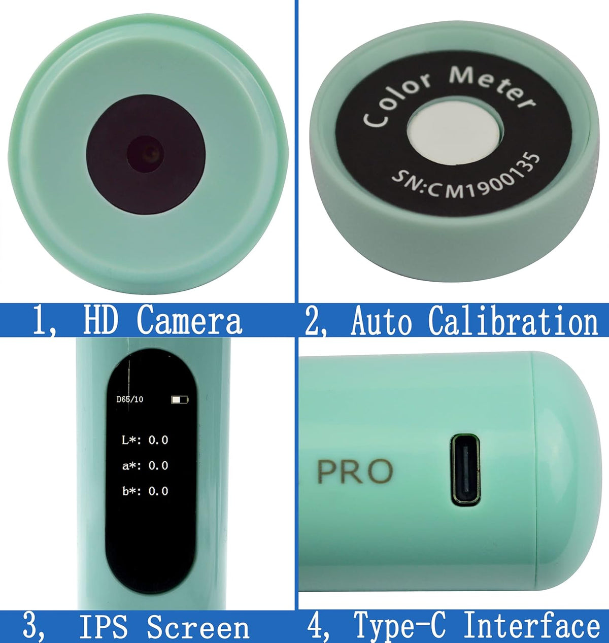 Portable Bluetooth Color Sensor Colorimeter H680