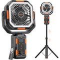 20000mAh Rechargeable Battery Powered Standing Fan with LED Lanterns X888893