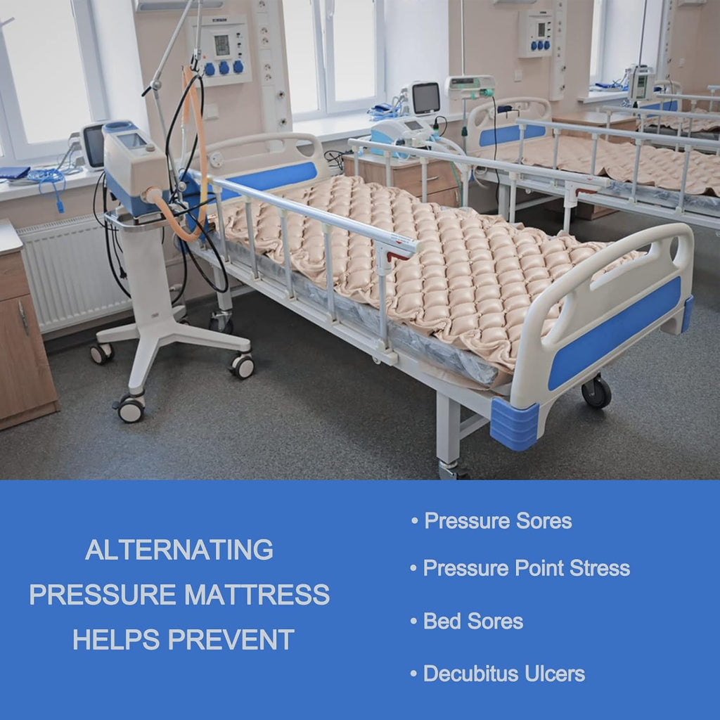 Alternating Pressure Pad Air Mattress Topper with Pump System, 36 x 78 x 3 M686091