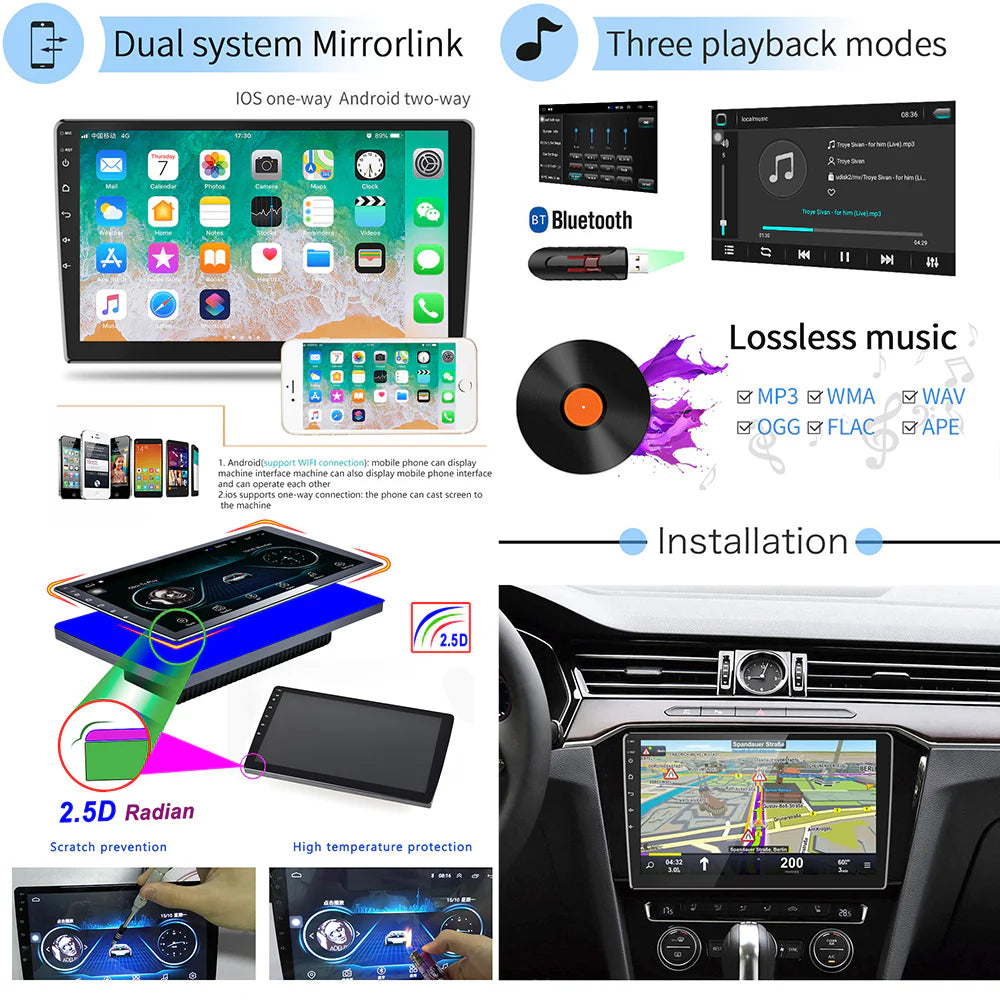 10 inch Android Car Stereo Touch Screen with Rear View Camera X589