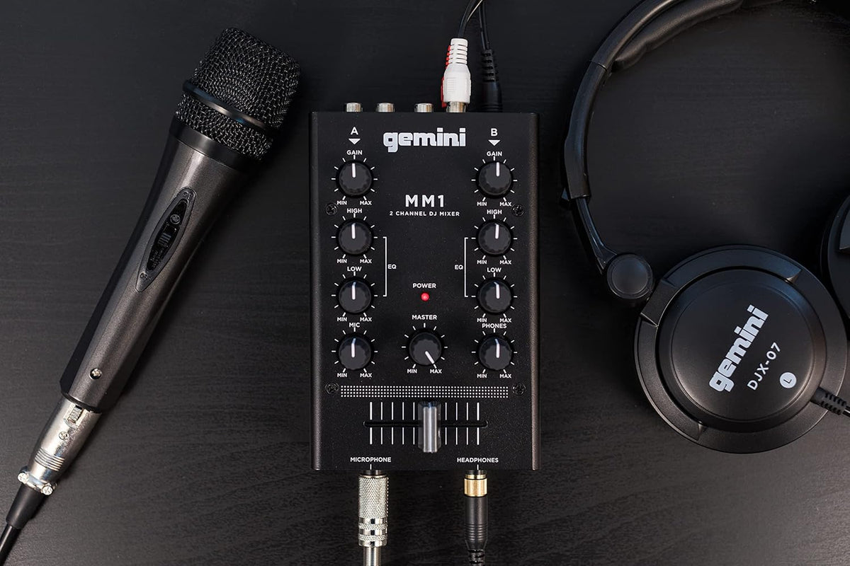 2-Channel DJ Podcast Mixer with Cross-Fader P135