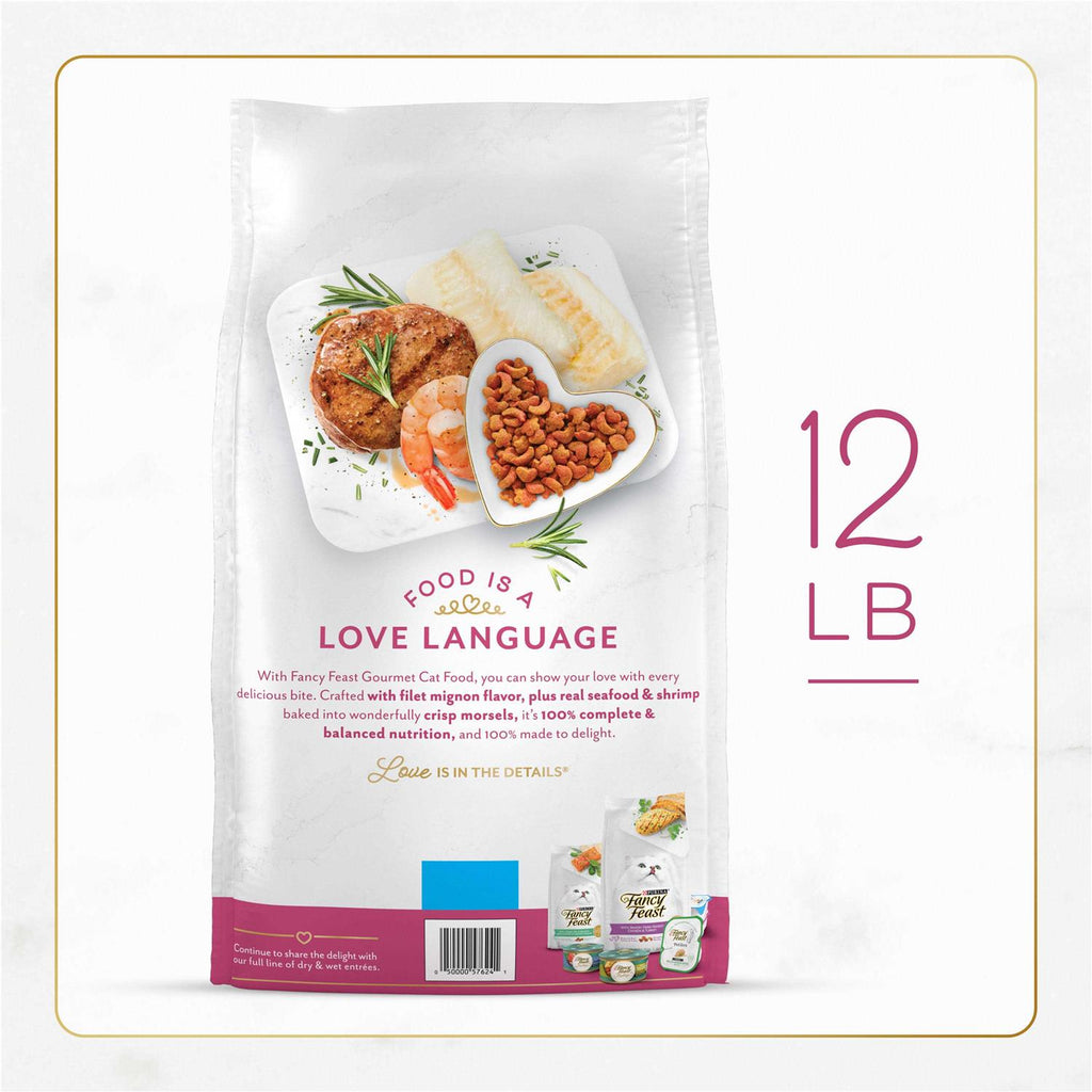 Filet Mignon Flavor Dry Cat Food with Seafood & Shrimp W88066