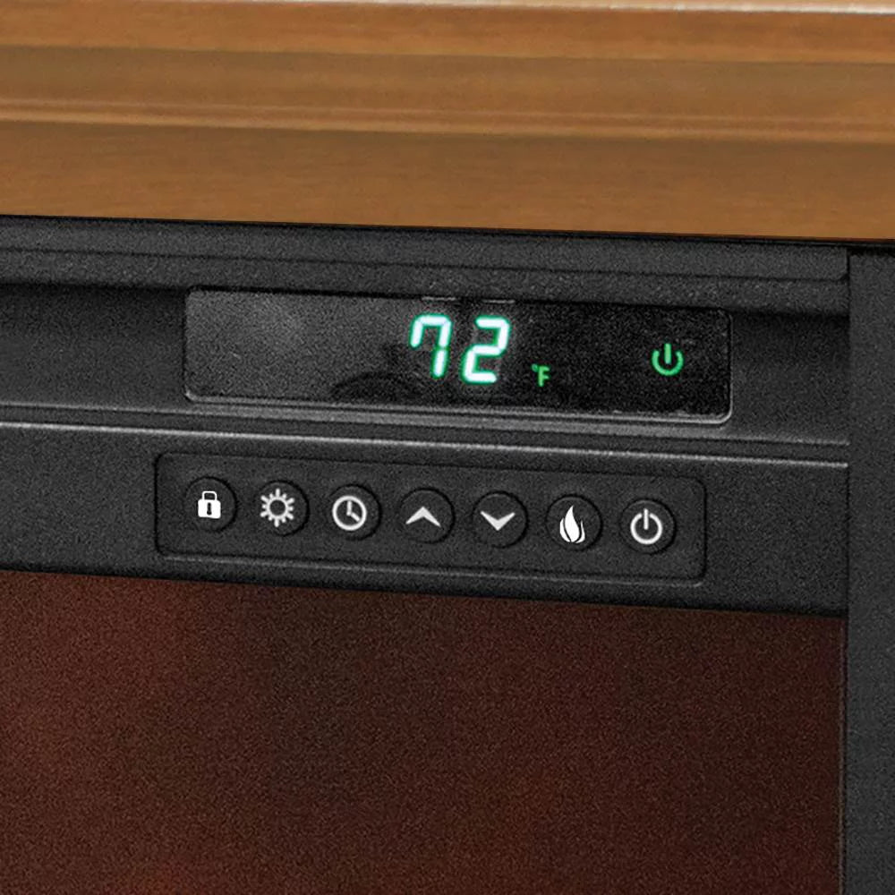 Quartz Infrared Electric Freestanding Portable Fireplace Heaters (Pair) T2175