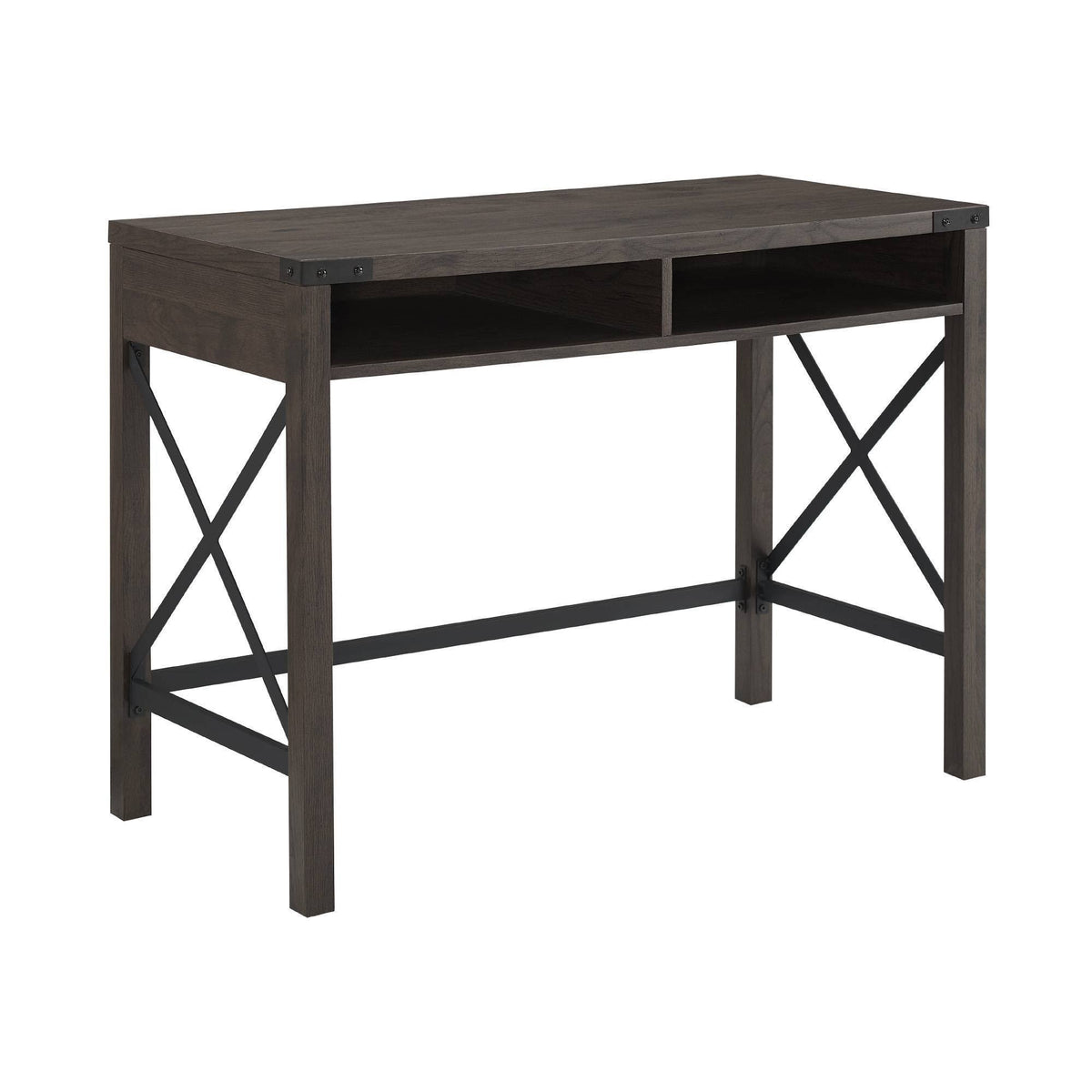 Sable Gray Writing Desk with Cubbies R90978