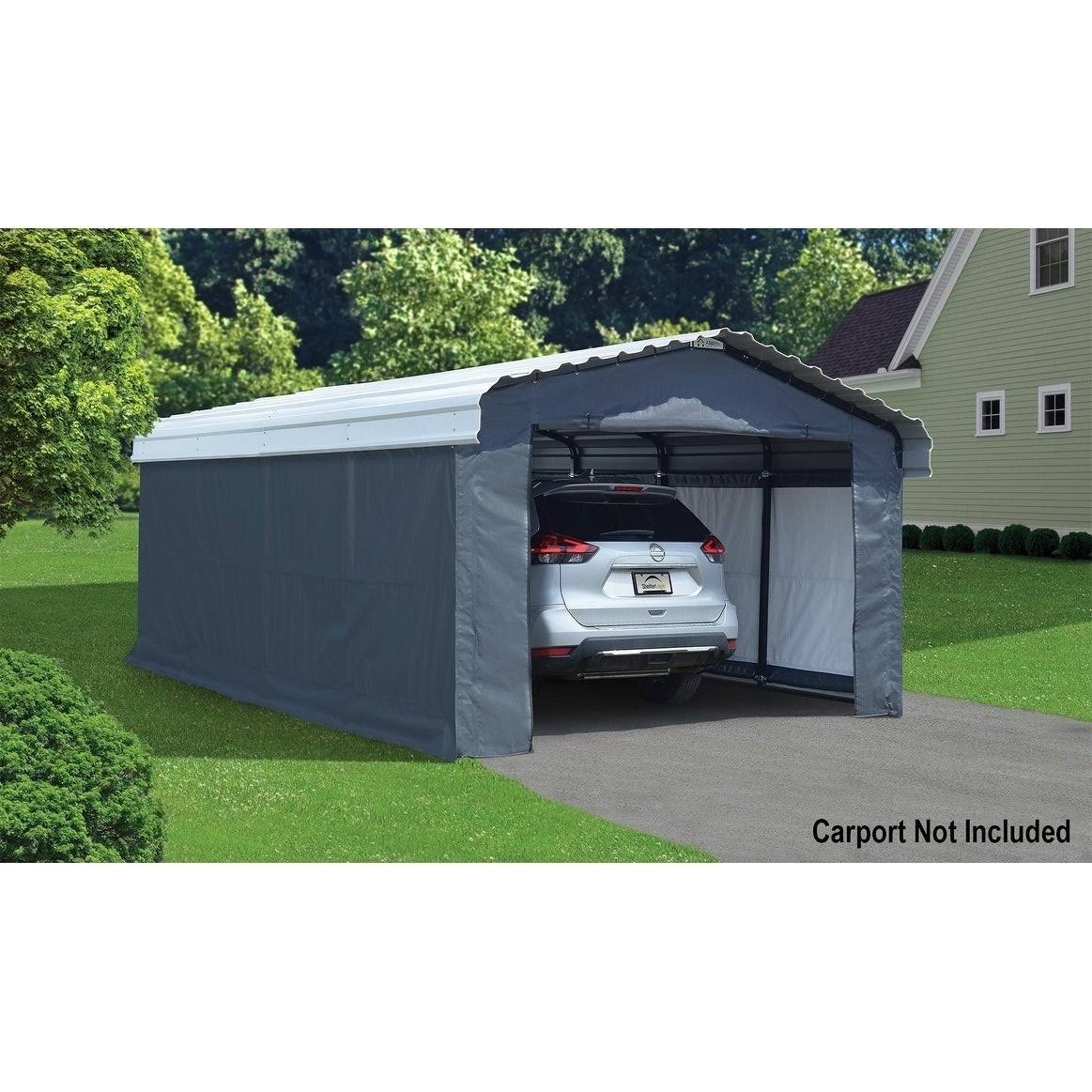 Enclosure Kit for 10 x 15 ft. Carport Grey P114