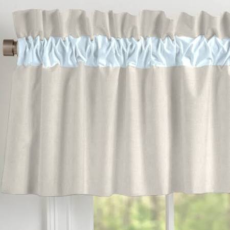 Navy and Orange Woodland Window Valance Rod Pocket M164
