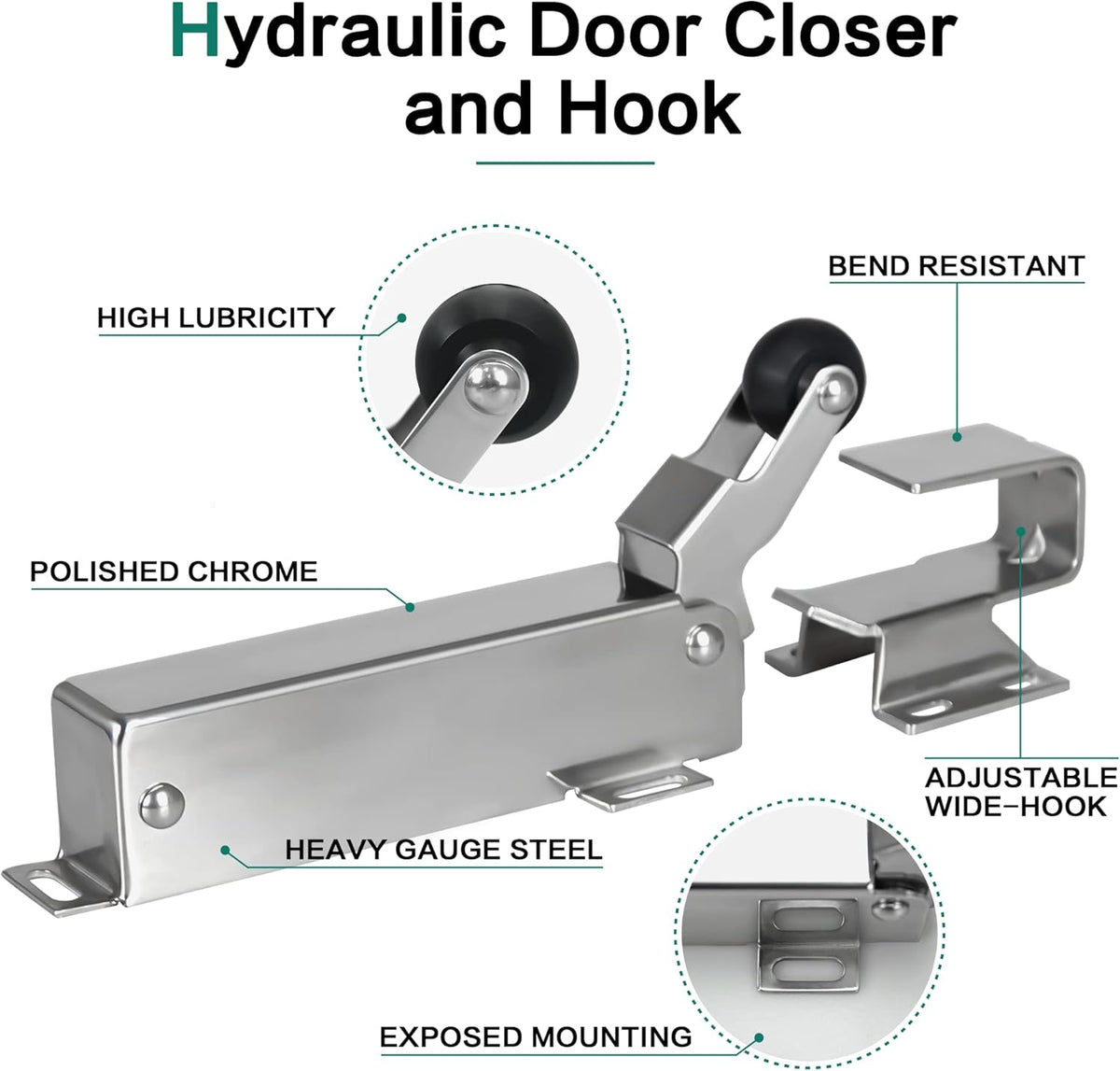 Hydraulic Door Closer, Pack of 2 T2049