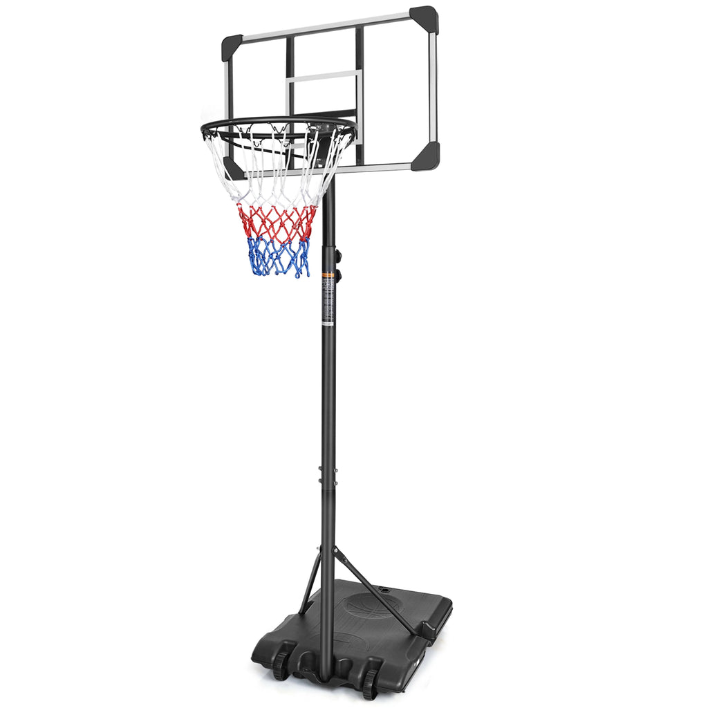 Height Adjustable Portable Basketball Hoop with Wheels B696