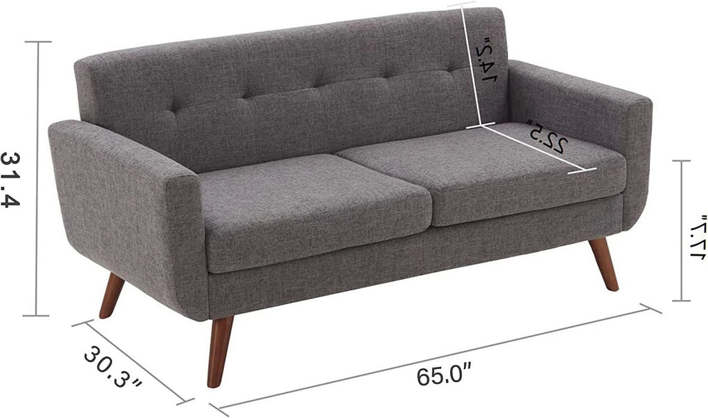 65" Loveseat Sofa Button Tufted Upholstered K2504