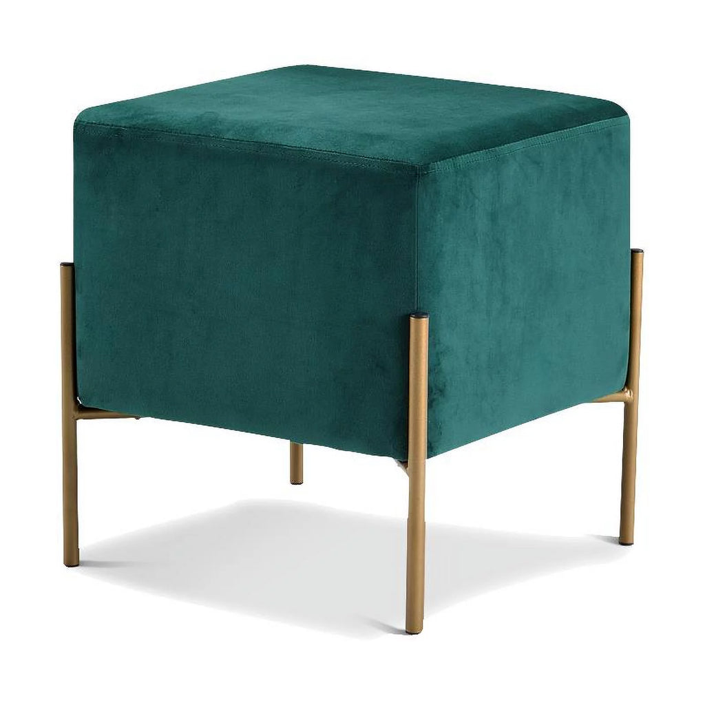 Green Velvet Ottoman/Stool A9141
