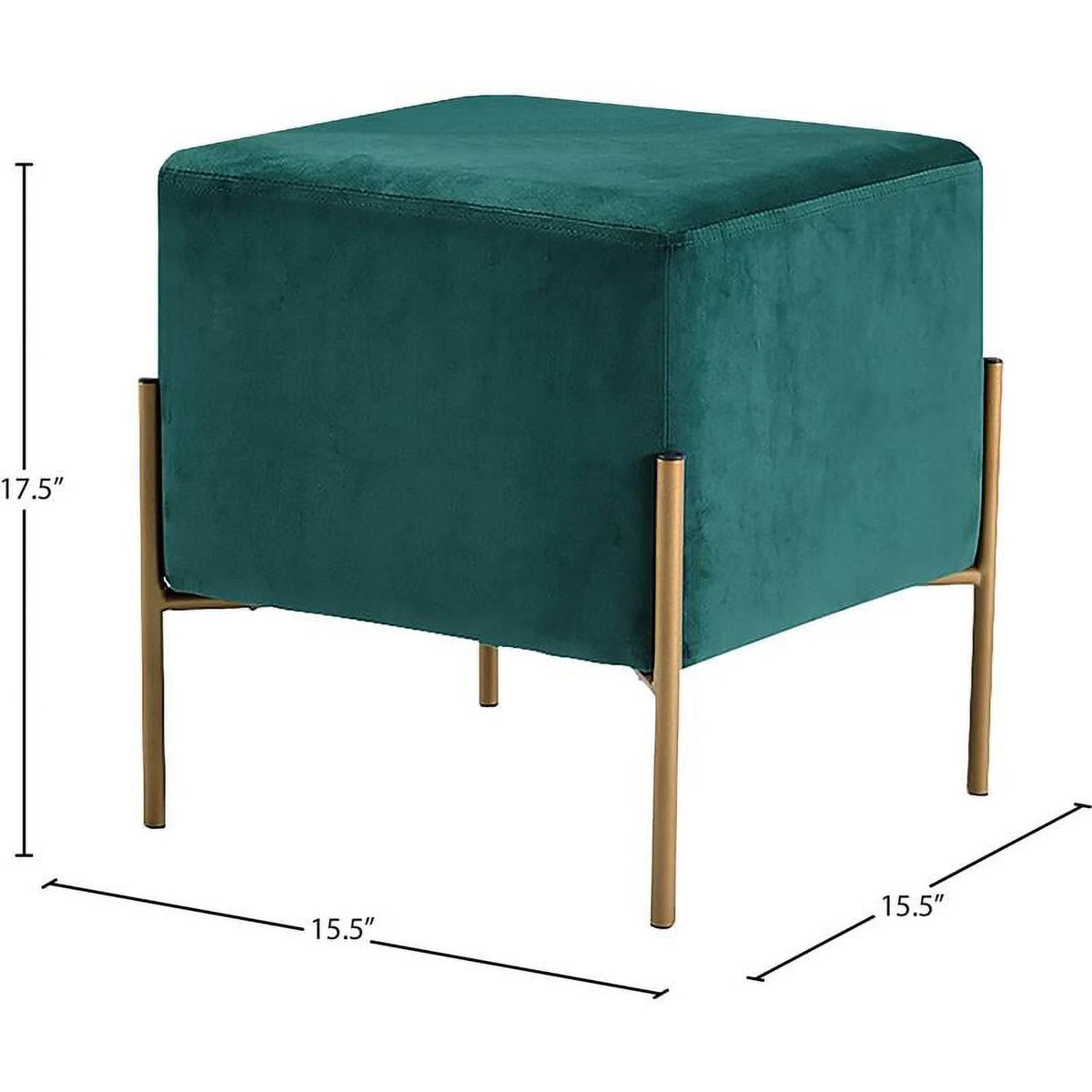 Green Velvet Ottoman/Stool A9141