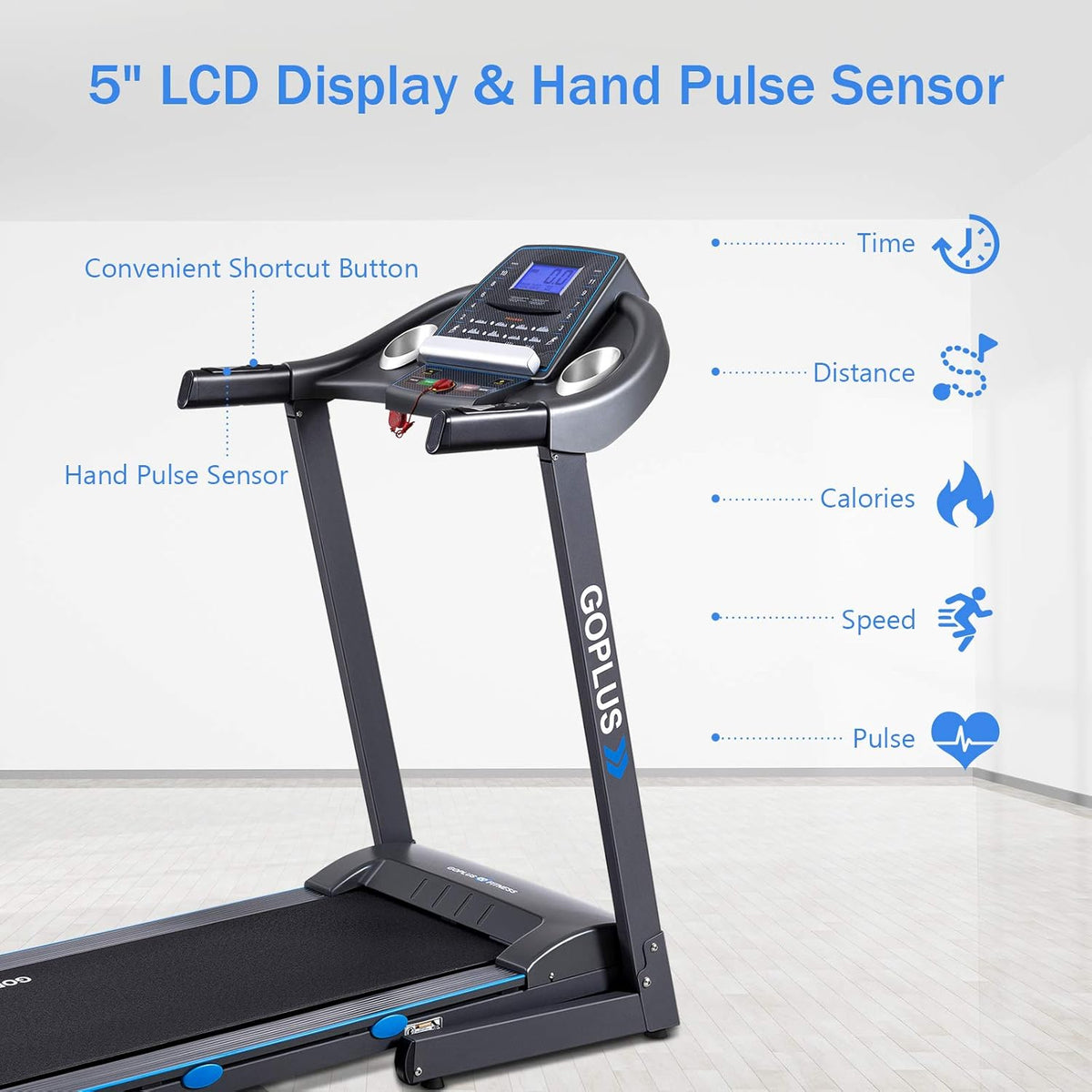 2.25HP Folding Treadmill with Incline Electric Treadmill X632