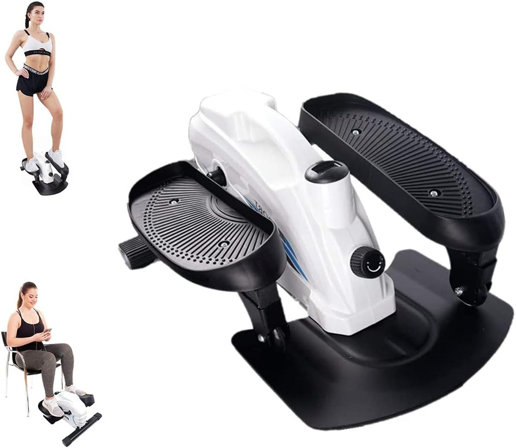 Mini Elliptical Machine Under Desk Elliptical Bike with Display Monitor and Adjustable Resistance H438