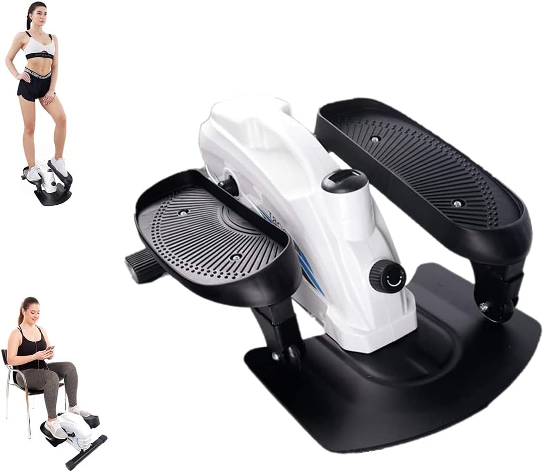 Mini Elliptical Machine Under Desk Elliptical Bike with Display Monitor and Adjustable Resistance H438