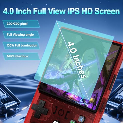 4.0 inch IPS Screen Handheld Retro Game Console (Transparent Gray) H34630