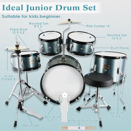 5-Piece 16 Inches Junior Drum Set P6075